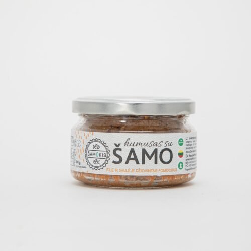 Humusas su šamo filė ir saulėje džiovintais pomidorais 180g