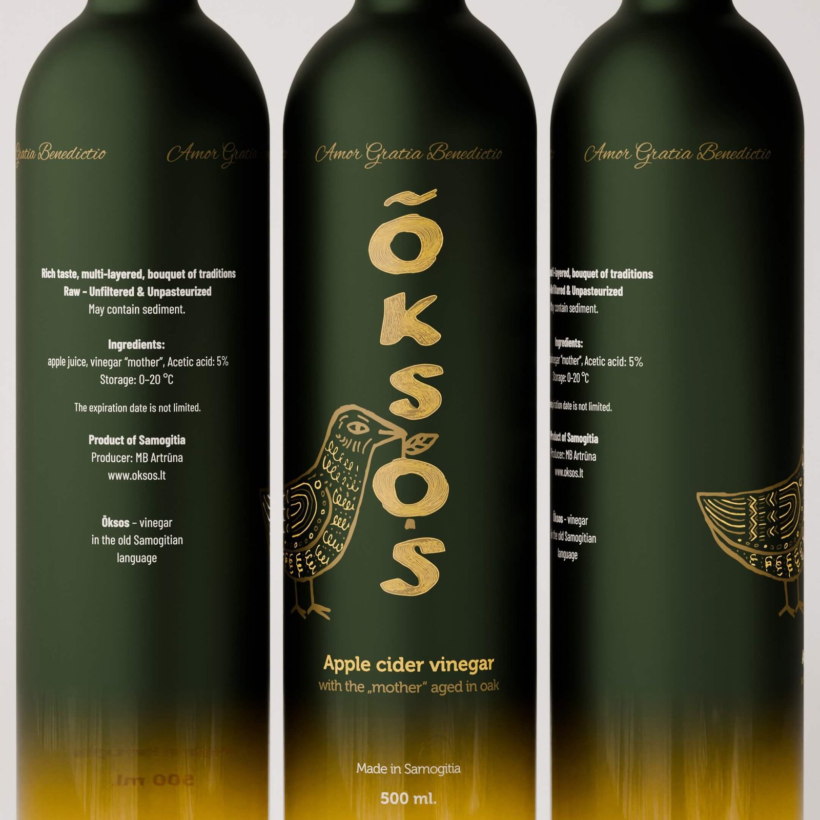 „Oksos“ 2023 m. derliaus obuolių sidro actas, brandintas ąžuole – riboto leidimo 500ml - Image 2